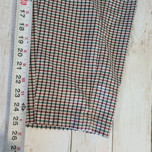 Urban Outfitters Checkered High Rise Trouser Pants Boho Relaxed Casual Womens 2 - Picture 7 of 8
